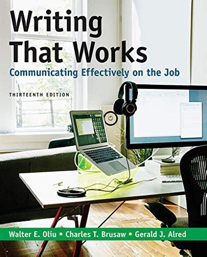 Writing That Works Communicating Effectively On The Job Stanzatextbooks