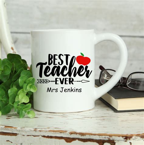 Personalized Best Teacher Mug Teacher Coffee Mug Best Etsy