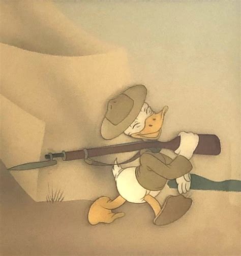 Original Production Cel Of Donald Duck From Donald Gets Drafted 1942