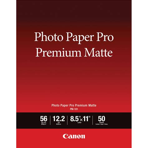 Canon Pm 101 Photo Paper Pro Premium Matte 8657b004 Bandh Photo