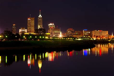 Night Skyline Indianapolis From One Of My Favorite Spots Flickr