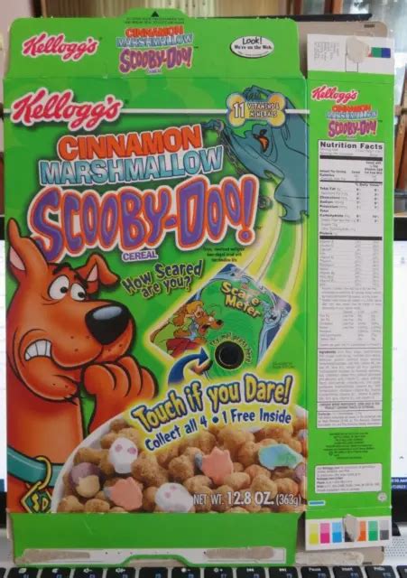 2003 Kelloggs Scooby Doo Cinnamon Marshmallow Used Cereal Box Vintage Scarce 1949 Picclick