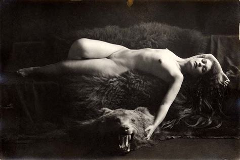 Nude On A Bearskin Rug Photographed By Albert Arthur Allen