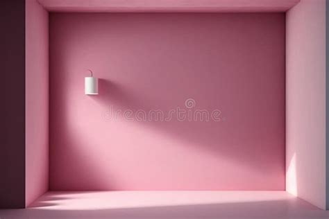 Empty Light Pink Wall With Beautiful Chiaroscuro Elegant Minimalist