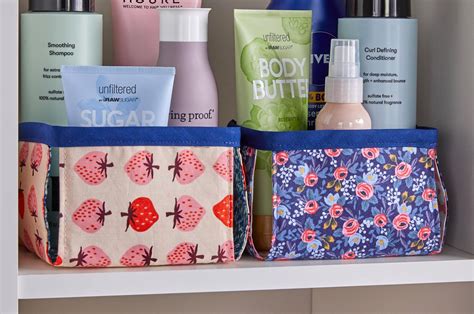 Sew A Colorful Fabric Storage Bin Thatll Help Keep Every Space Clutter