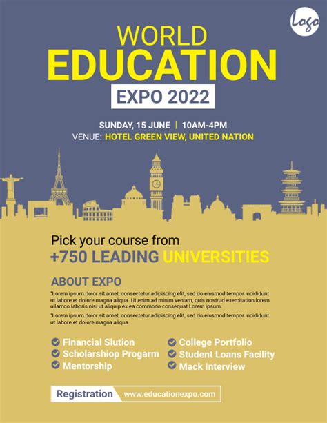 Education Expo Flyer Template Postermywall