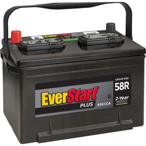 Everstart Plus Lead Acid Automotive Battery Group Size 58r 12 Volt