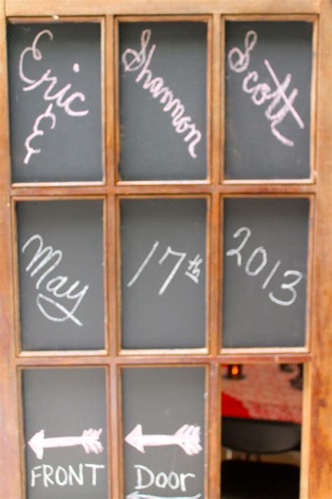 Redo An Old Door With Blackboard Paint To Use As A Decoration At A