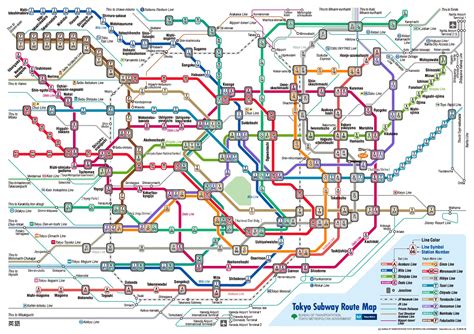 Tokyo Subway Route Map 