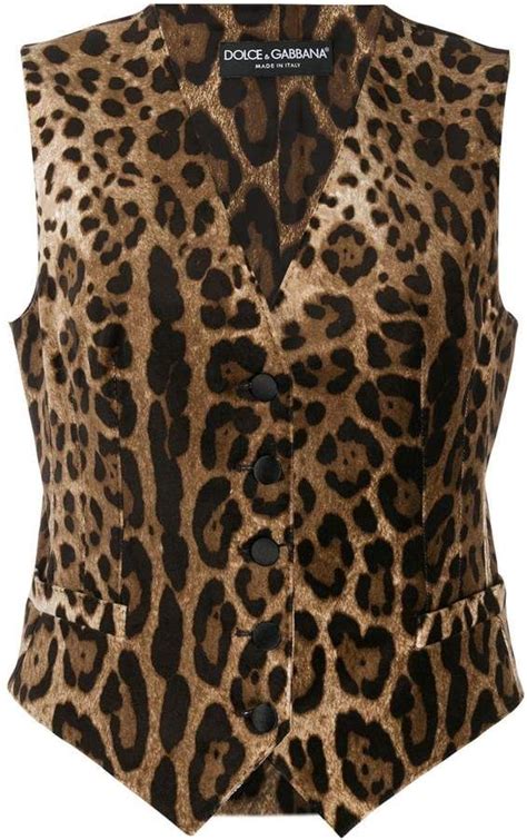 Dolce And Gabbana Leopard Print Waistcoat Leopard Print Accessories