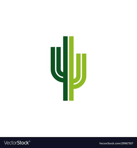 Cactus Logo Design Template Royalty Free Vector Image