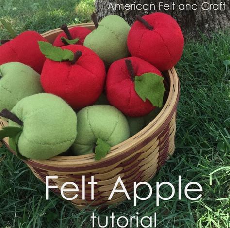 Felt Apple Pattern And Tutorial Easy Felt Crafts Felt Food Diy Felt Craft Projects Felt Diy