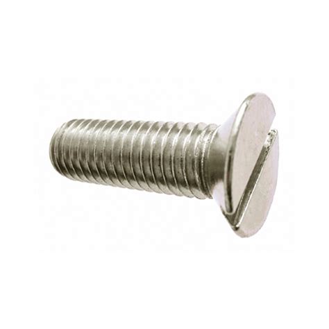 M10 304 Stainless Steel Csk Slotted Machine Screw Pack Of 10