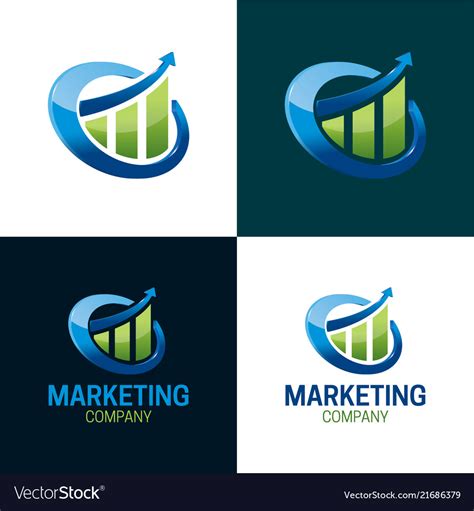 Marketing Company Logo And Icon Royalty Free Vector Image