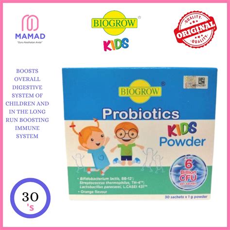 Biogrow Probiotics Kids Powder 30 Sachets X 1g Powder Shopee Malaysia