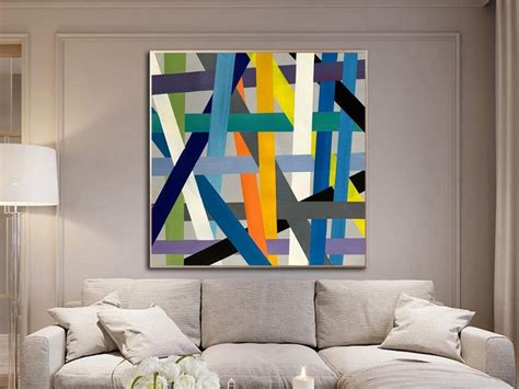 Modern Abstract Painting Colorfullarge Canvas Wall Artlarge Etsy In