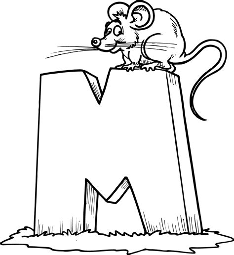These are cool car coloring pages for kids of dodge challenger, viper, bmw, hummer, escalade and aston martin. M is for mouse coloring letters | Alphabet coloring pages ...