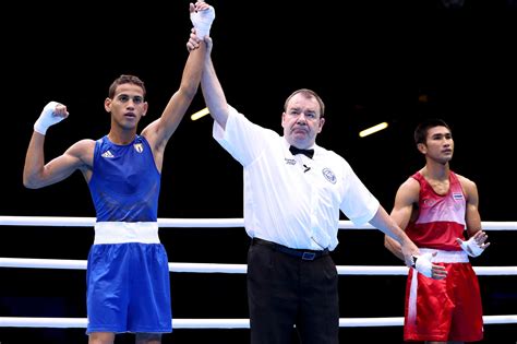 Olympics 2012 Boxing Results Mongolias Tugstsogt Nyambayar Cubas Robeisy Ramirez Set For