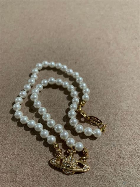 Vivienne Westwood Bundle Gold Pearl Necklace Gold Triple Pearl Necklace Etsy Canada