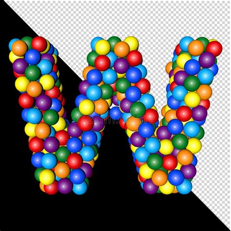 Letter W Rainbow Colored Letters Stock Illustrations 10 Letter W