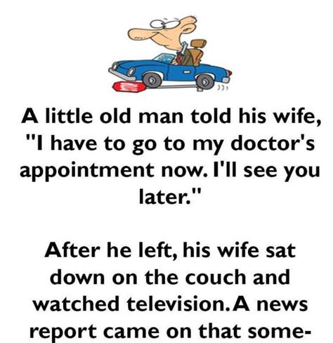 a little old man goes for doctor appointment latest funny jokes funny long jokes girlfriend