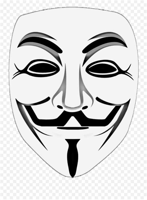 Anonymous Mask Masks Purge Black White Transparent Hacker Logo Png
