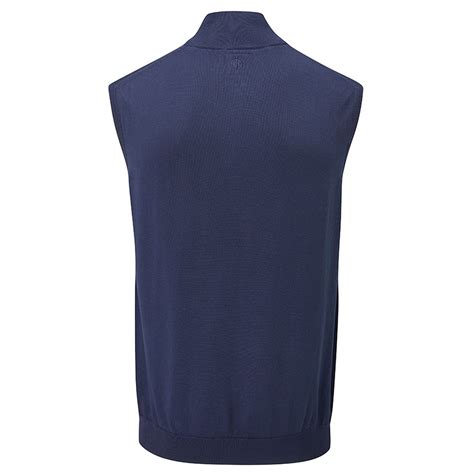 Oscar Jacobson Pin Zip Sleeveless Sweater Sweater Vests