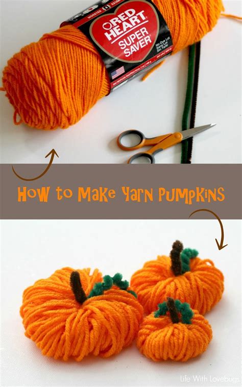 How To Make Yarn Pumpkins Life With Lovebugs Halloween Yarn Yarn