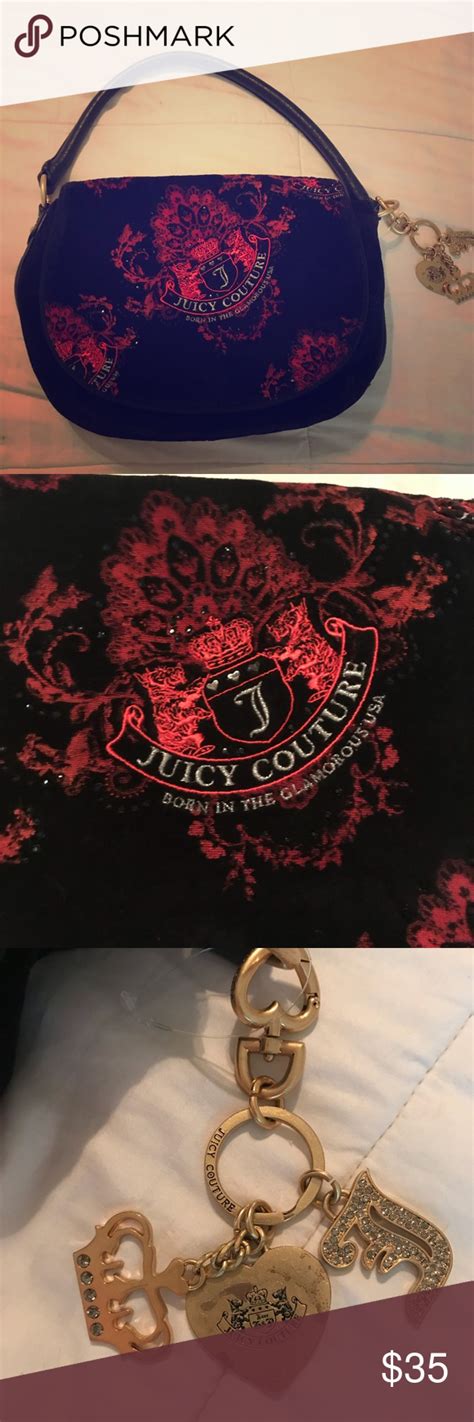 Juicy Couture Velvet Handbag W Charms Juicy Couture Bags Juicy