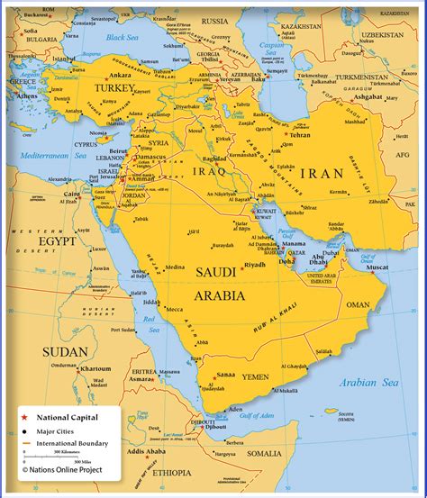 Map Of Middle East Countries Map Of The World