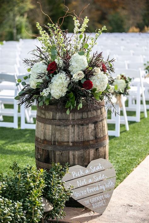 20 Rustic Country Farm Wine Barrel Wedding Ideas Oh The