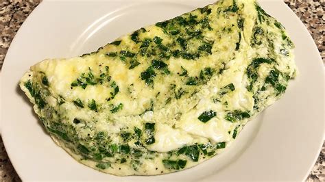 Egg White Omelet With Spinach Youtube