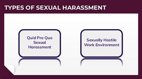 types of sexual harassment at workplace