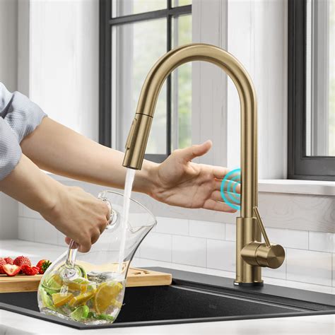 Buy Kraus Oletto Contemporary Single Handle Touch Kitchen Sink Faucet With Pull Down Sprayer In