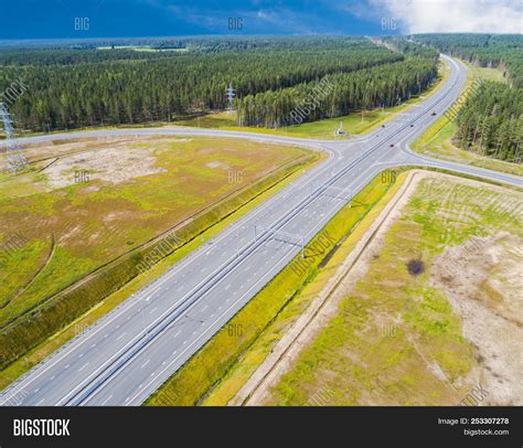 Aerial View Highway Image And Photo Free Trial Bigstock