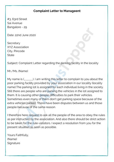 Complaint Letter Format Samples How To Write A Complaint Letter A