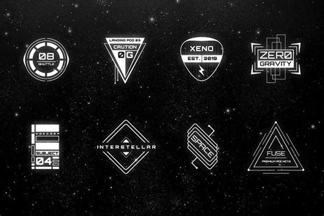 16 Sci Fi Badges Sci Fi Logo Scifi Logo Cyber Logo