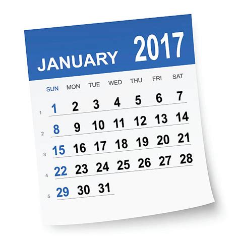 Best January 2017 Calendar Illustrations Royalty Free Vector Graphics