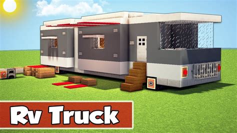 Minecraft Modern Rv Truck House Tutorial How To Build A Camper Truck House Youtube
