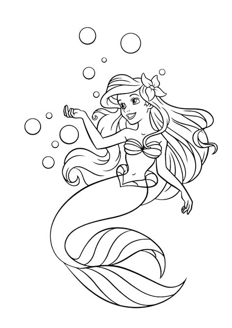 Las Mejores 149 Dibujos Para Colorear De Princesa Ariel