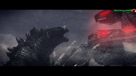 Godzilla Vs Mecha Muto Fight Scene Short Animation 100 Youtube