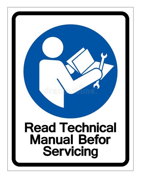 Read Technical Manual Symbol Signvector Illustration Isolated On