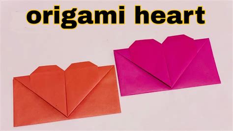 How To Make Heart Origami Envelope Heart Envelope Paper Craft Youtube
