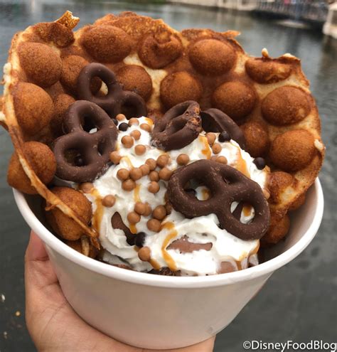 News And Review New Bubble Waffle Trophy Slides Into Disney Springs