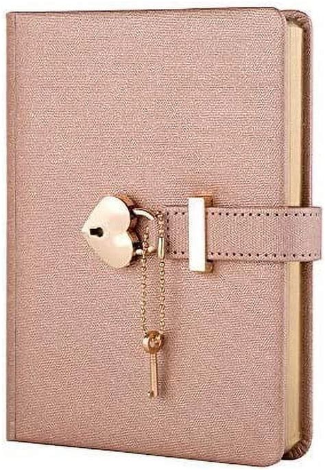 heart shaped lock diary with key pu leather cover journal personal organizers secret notebook