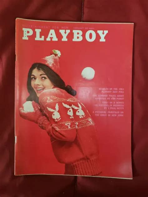 Playboy Magazine February Playmate Barbara Ann Lawford Centerfold