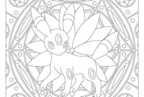 Coloriage Mandala Pokemon Noctali Télécharger Et Imprimer Gratuit Sur