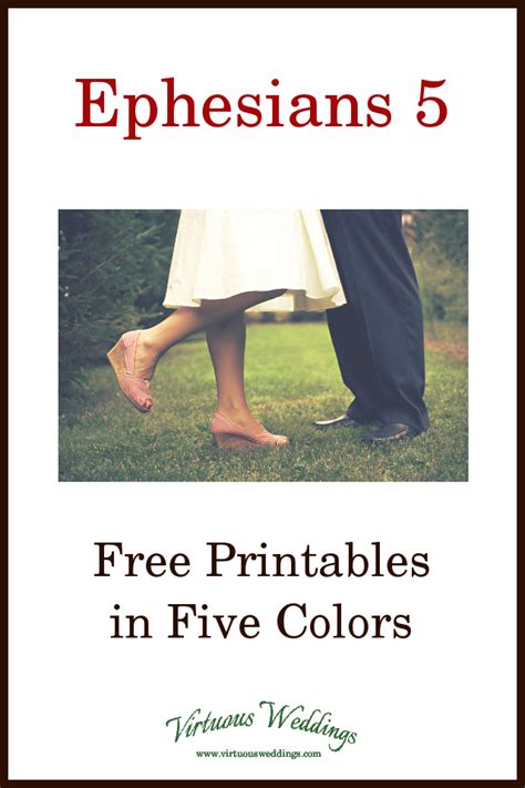 Instruction On Marriage From Ephesians 5 Free Printables