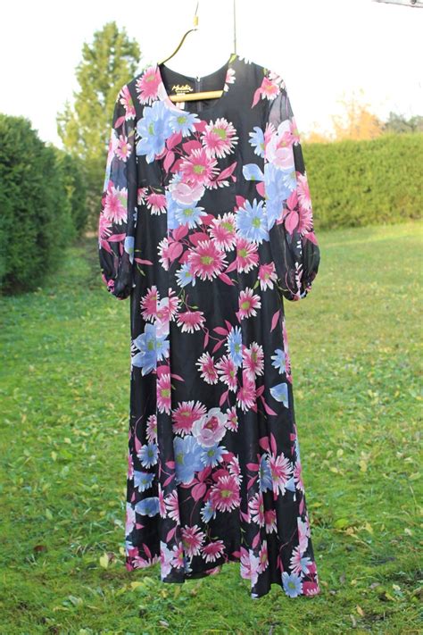Vintage Summer Dress M Floral Summer Dress Maxi Dress Boho Etsy