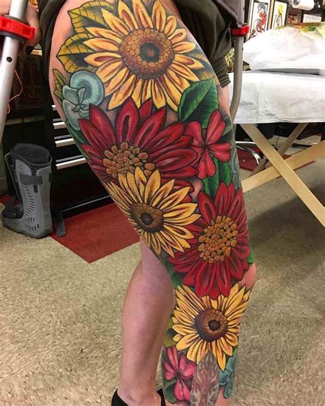 39 Inspiring Leg Tattoo Designs Ideas For Women Leg Sleeve Tattoo Flower Leg Tattoos Nature
